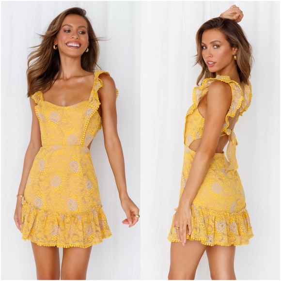 Hello Molly Dresses & Skirts - HELLO MOLLY Forever Love Dress In Yellow